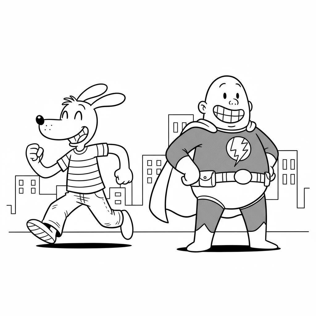 Desenho do Dog Man Aventurando-se para colorir