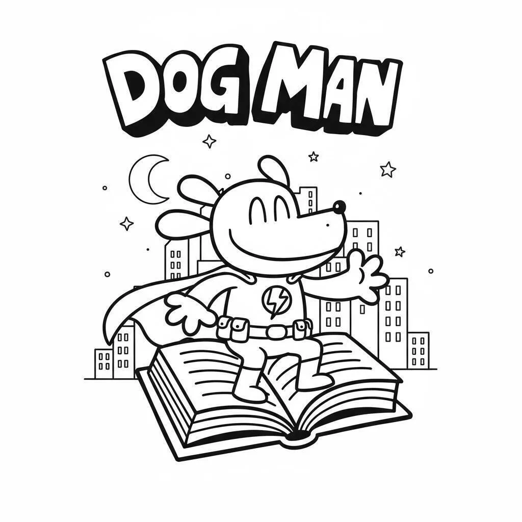 Desenho do Dog Man Aventuras para colorir