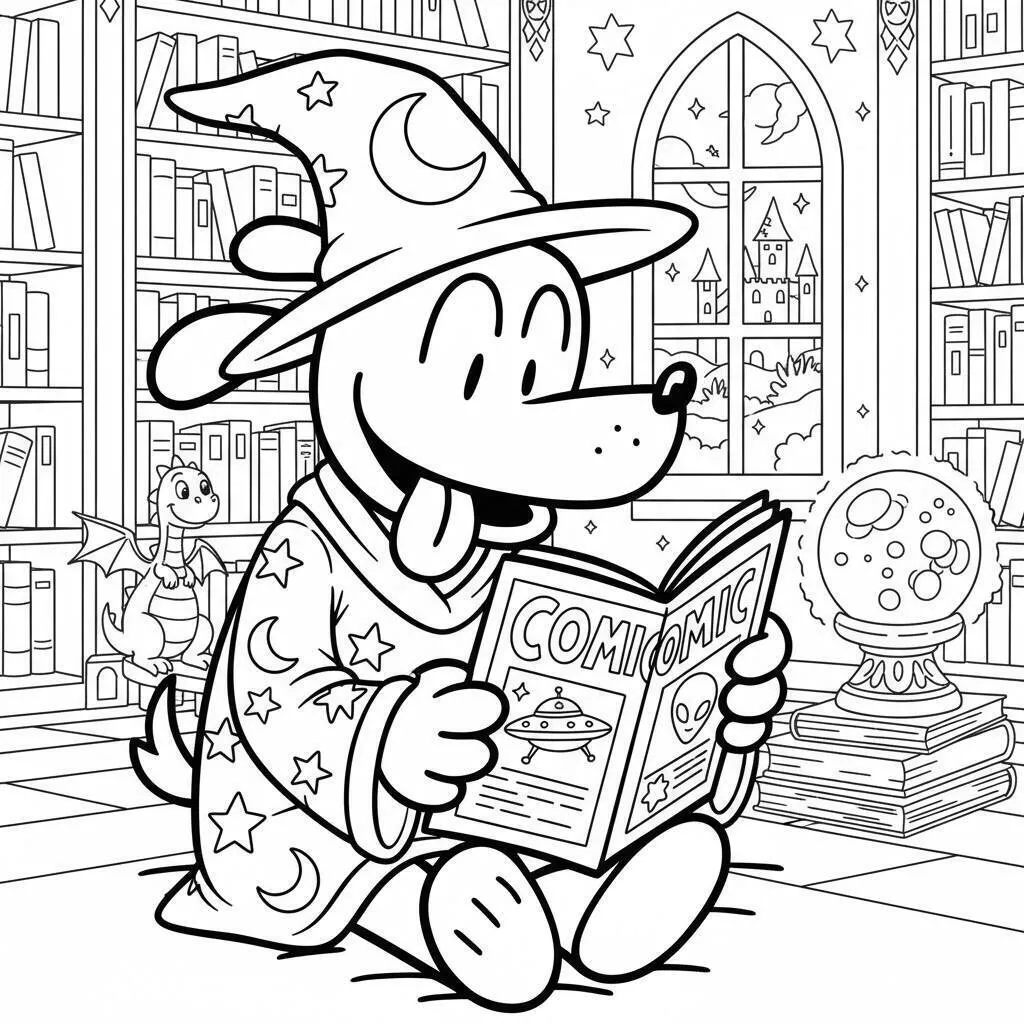 Desenho do Dog Man Mágico para colorir