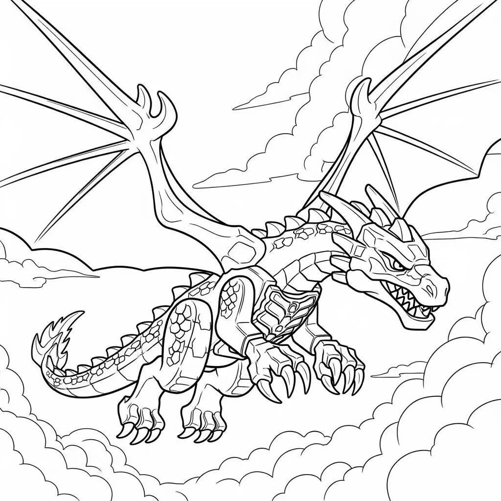 Desenho do Dragão de Lego Ninjago para Colorir