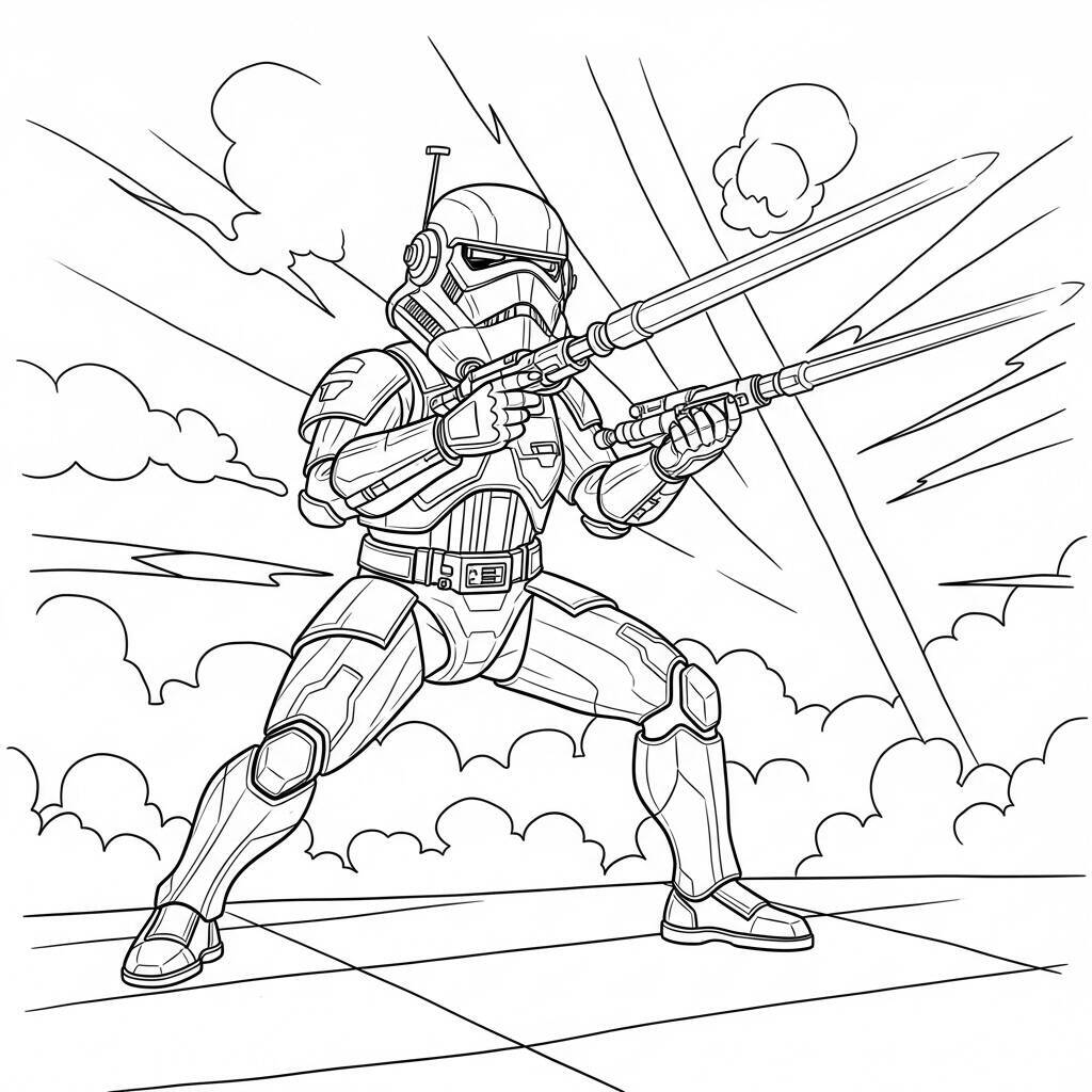 Desenho do Droid de Batalha para Colorir