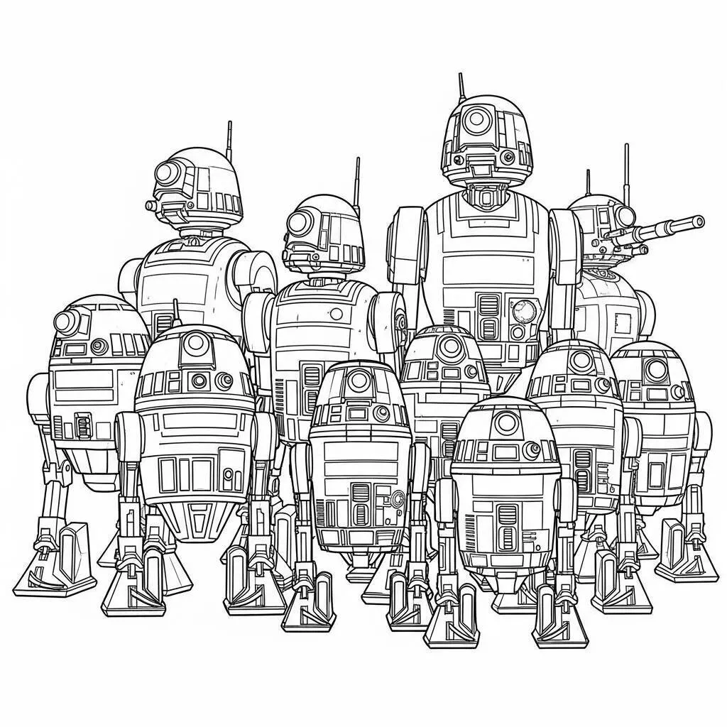 Desenho-do-Droids-de-Star-Wars-para-Colorir Desenho do Droids de Star Wars para Colorir