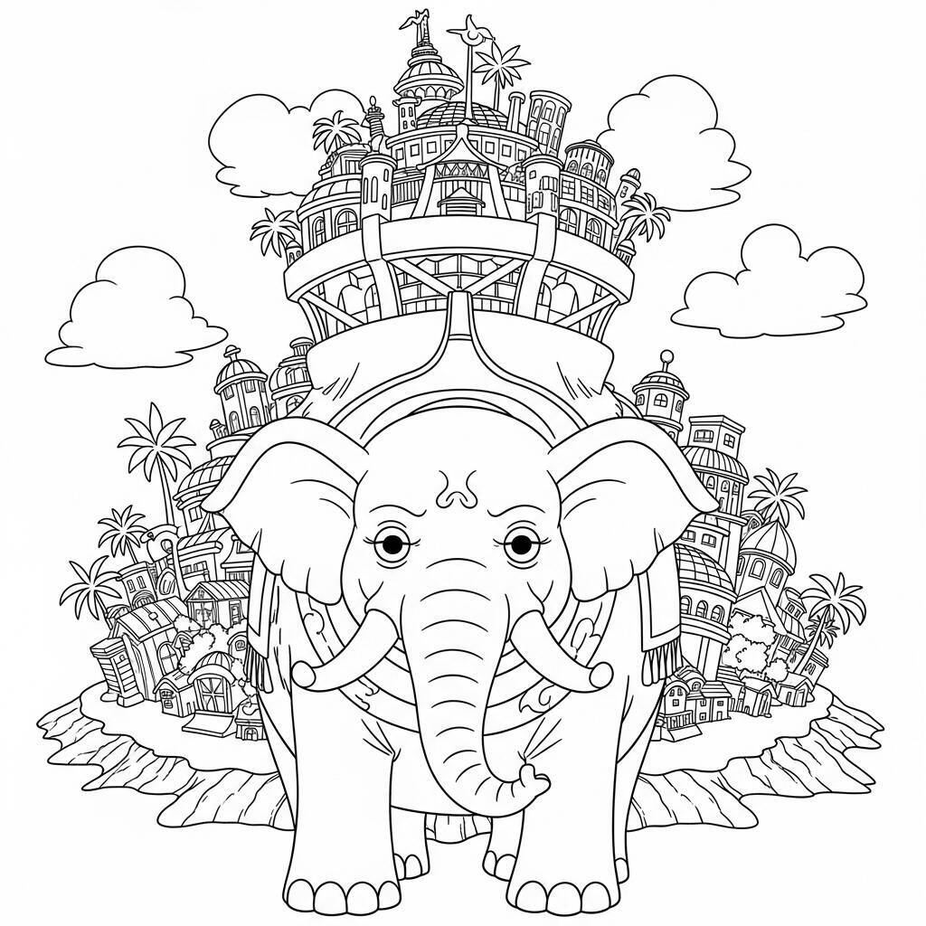 Coloriage Éléphant Zou