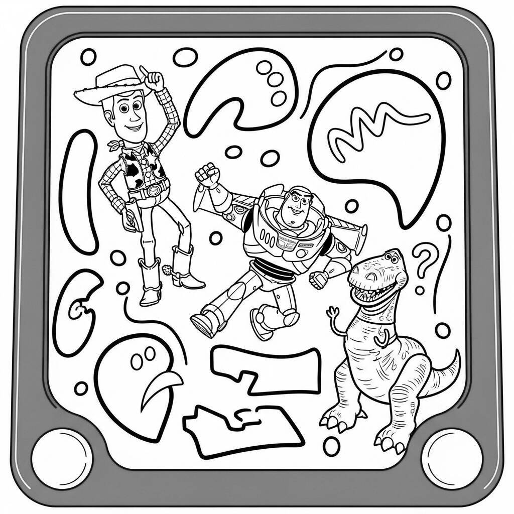 Desenho do Etch A Sketch do Toy Story para Colorir
