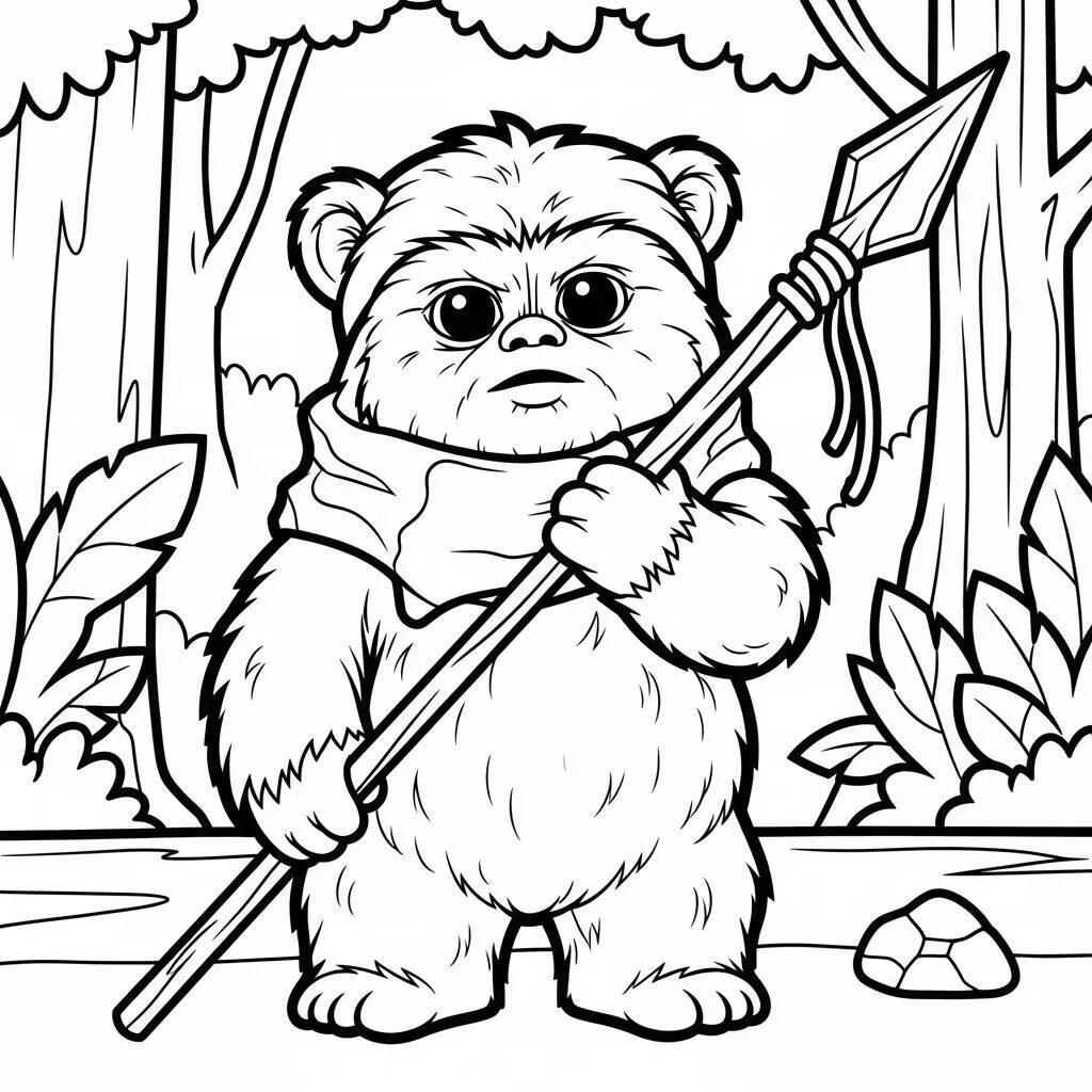 Desenho do Ewok para Colorir