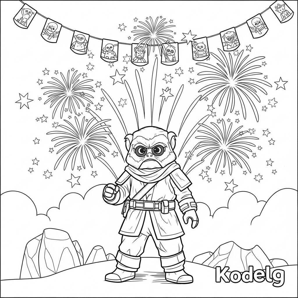 Desenho do Festival Ewok para Colorir