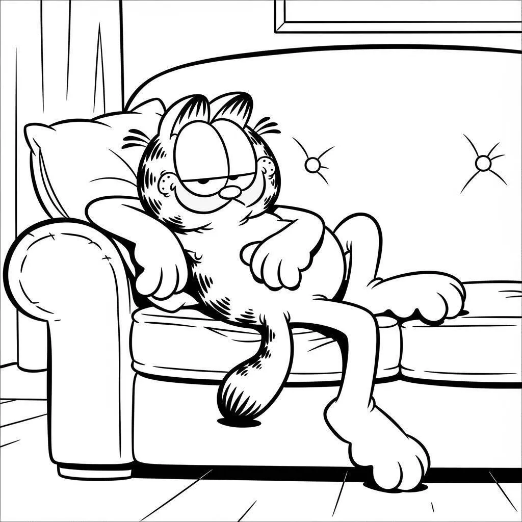 Desenho do Garfield para colorir