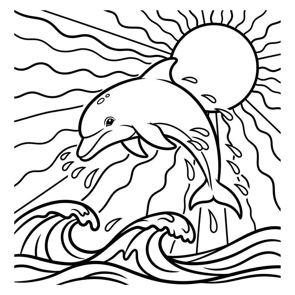 Desenho do Golfinho para Colorir