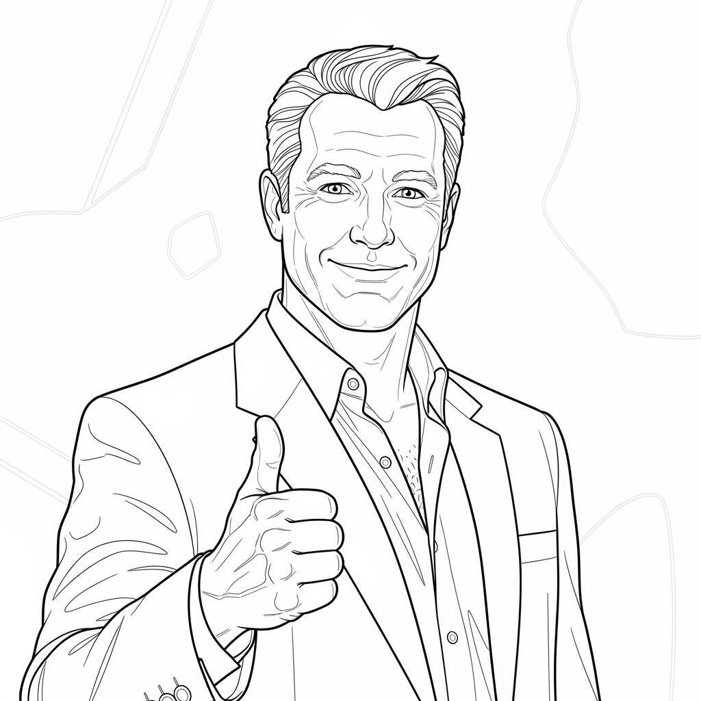 Desenho do Happy Hogan Vingadores para Colorir