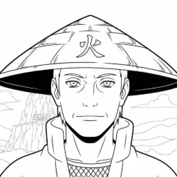 Coloriage de style adulte Hashirama