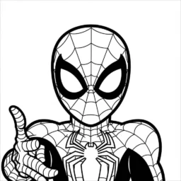 Desenho do Homem Aranha em um Estilo Simples para Colorir