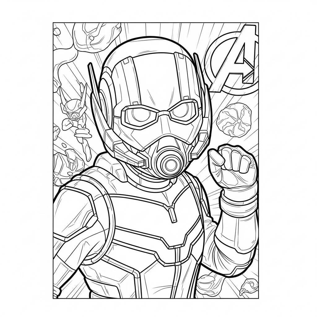 Desenho do Homem-Formiga Vingadores para Colorir