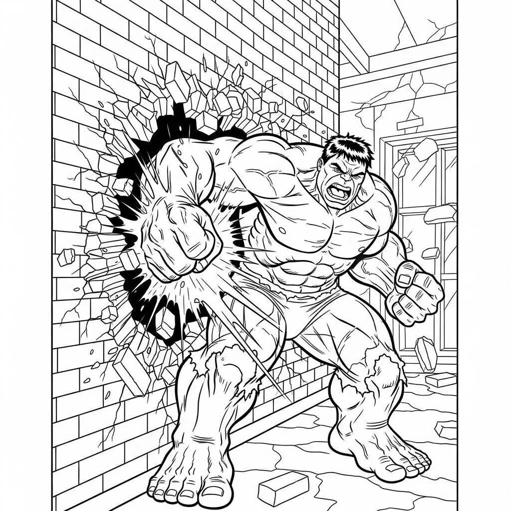 Desenho do Hulk Vingadores para Colorir