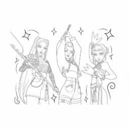 Desenho do Huntrix para colorir