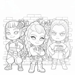 Desenho do Huntrix para colorir