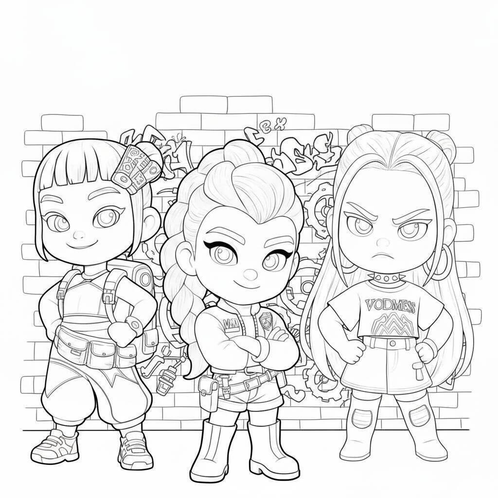Desenho do Huntrix para colorir