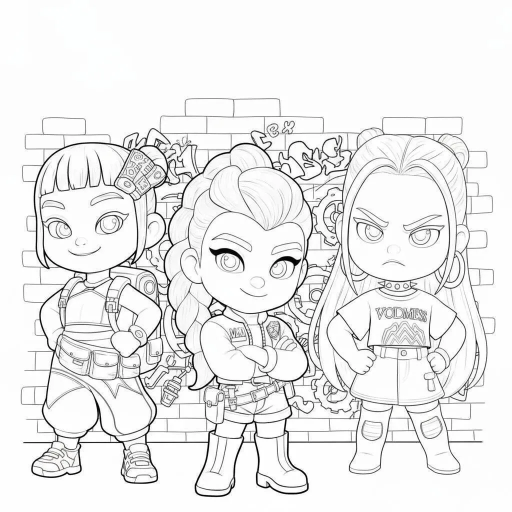 Desenho do Huntrix para colorir Desenho do Huntrix para colorir