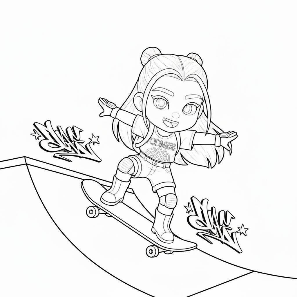 Desenho do Huntrix para colorir