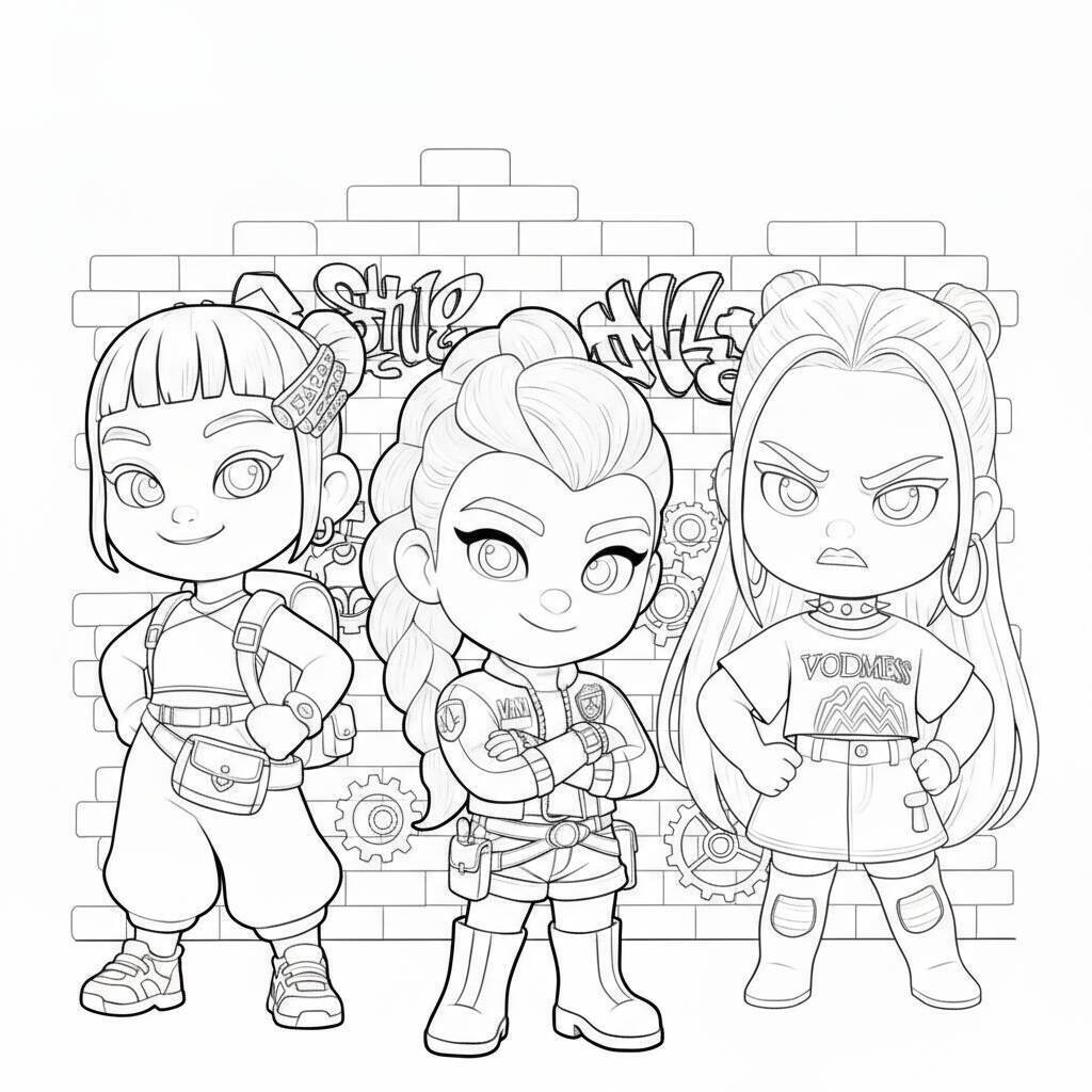 Desenho do Huntrix para colorir