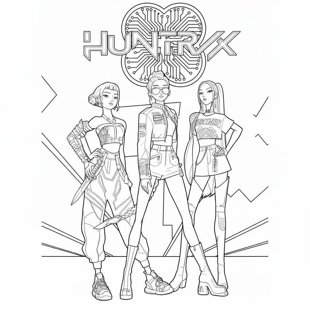 Desenho do Huntrix para colorir