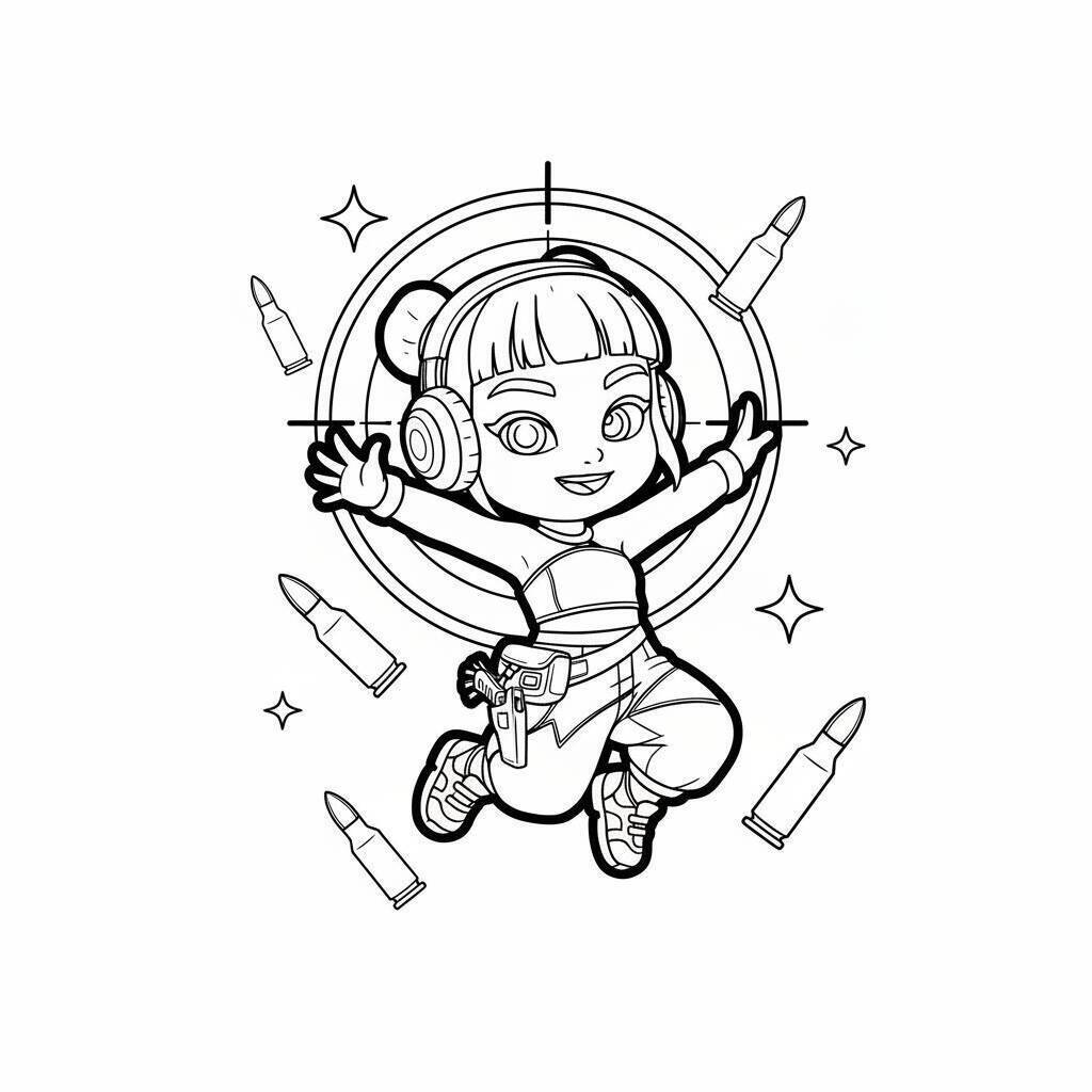 Desenho do Huntrix para colorir