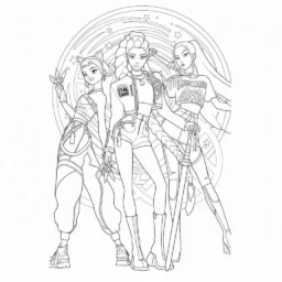 Desenho do Huntrix para colorir