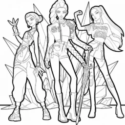 Desenho do Huntrix para colorir