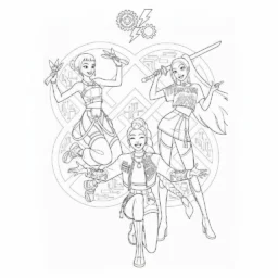 Desenho do Huntrix para colorir