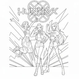 Desenho do Huntrix para colorir