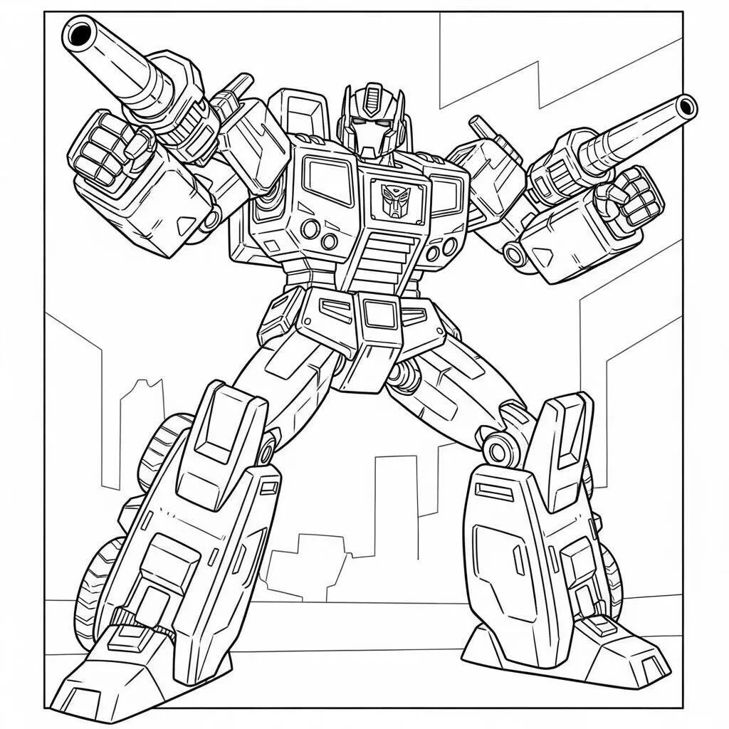 Desenho-do-Ironhide-para-Colorir Desenho do Ironhide para Colorir