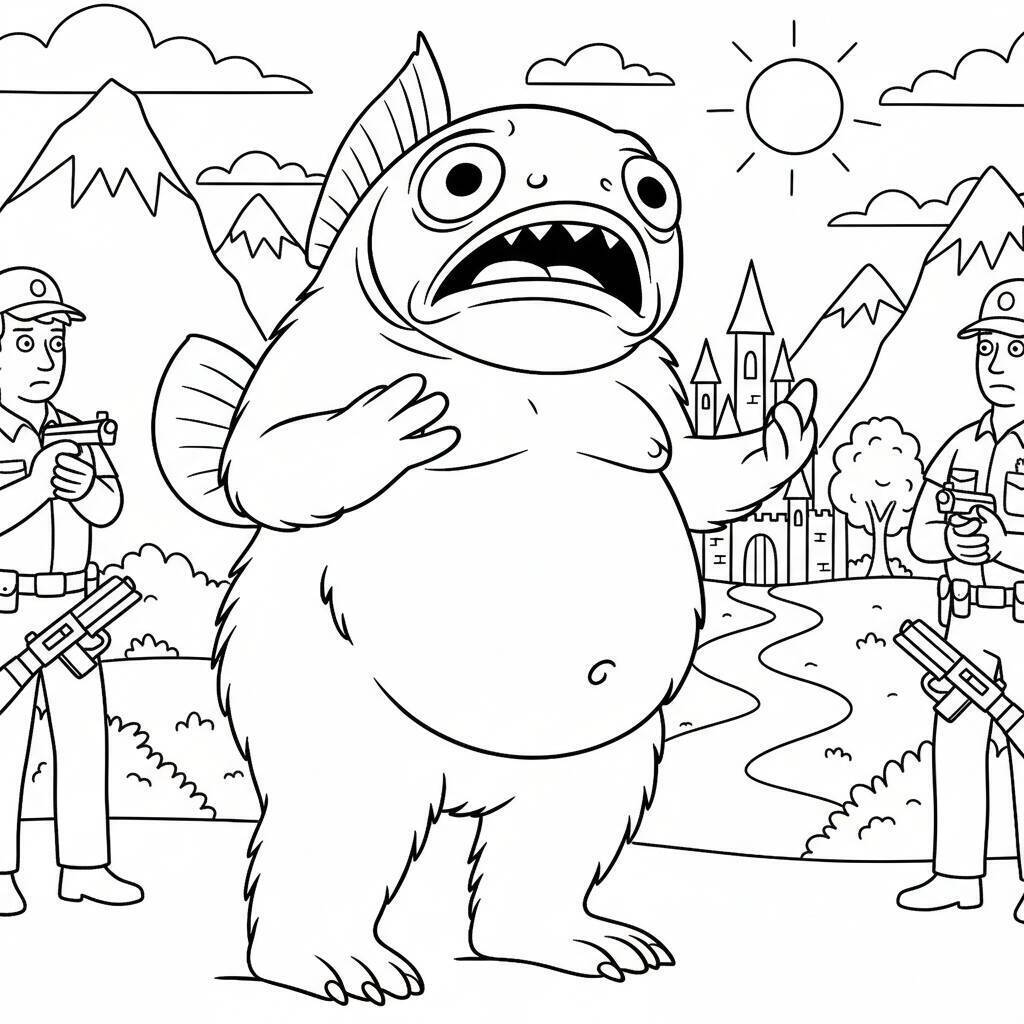 Desenho do Italian Brainrot para colorir