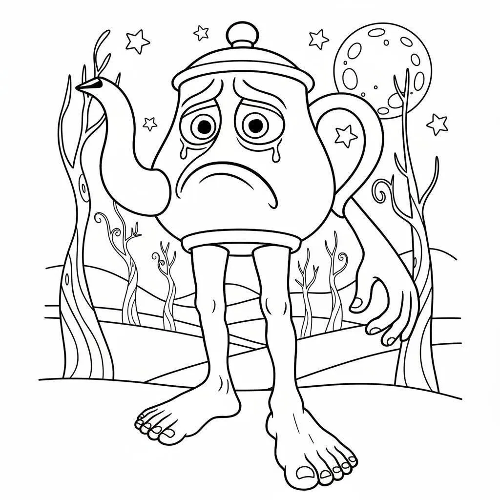 Desenho do Italian Brainrot para colorir