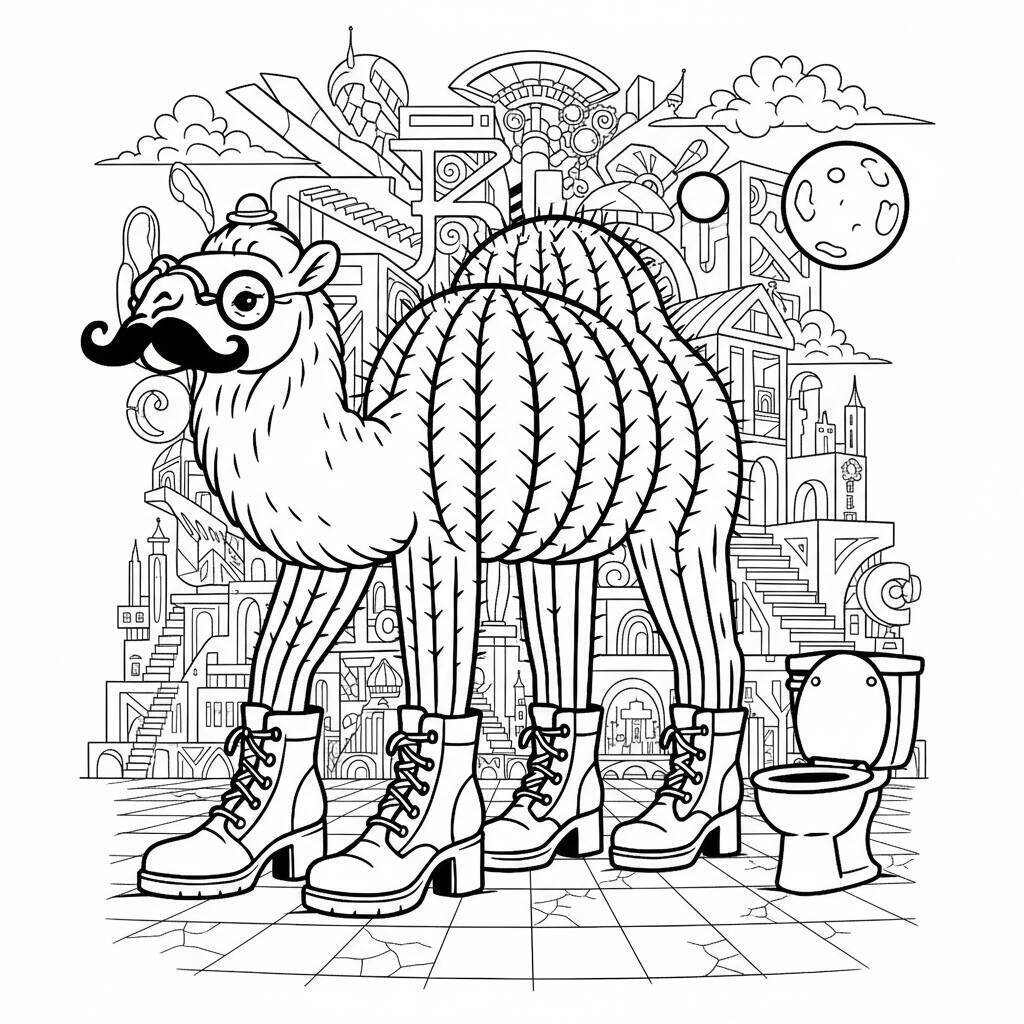 Desenho do Italian Brainrot para colorir