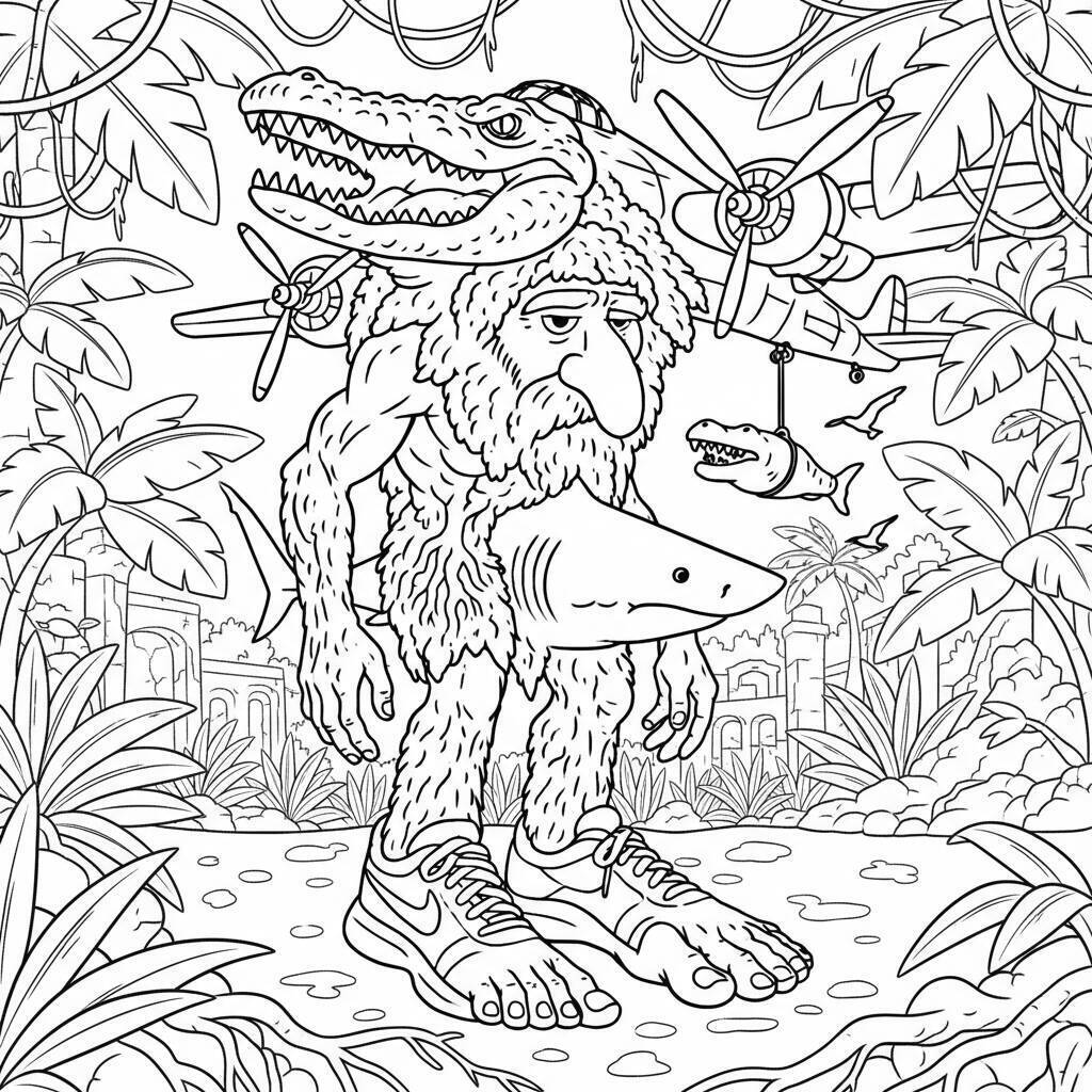 Desenho do Italian Brainrot para colorir