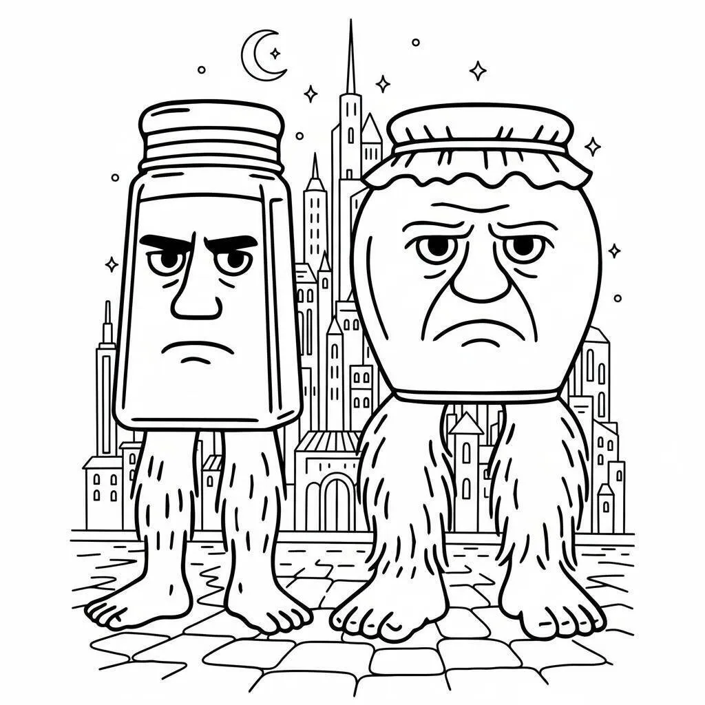 Desenho do Italian Brainrot para colorir