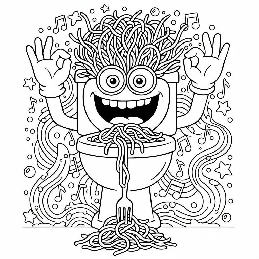 Desenho do Italian Brainrot para colorir