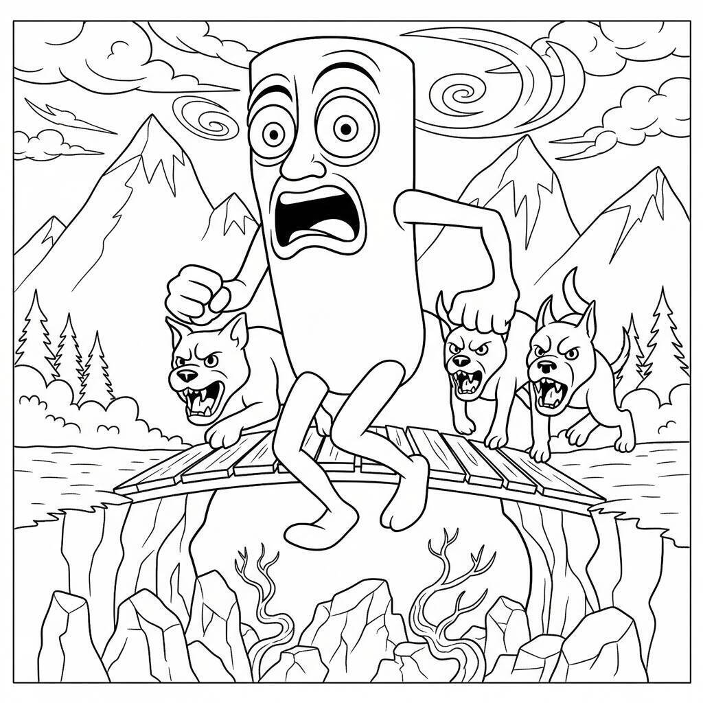 Desenho do Italian Brainrot para colorir