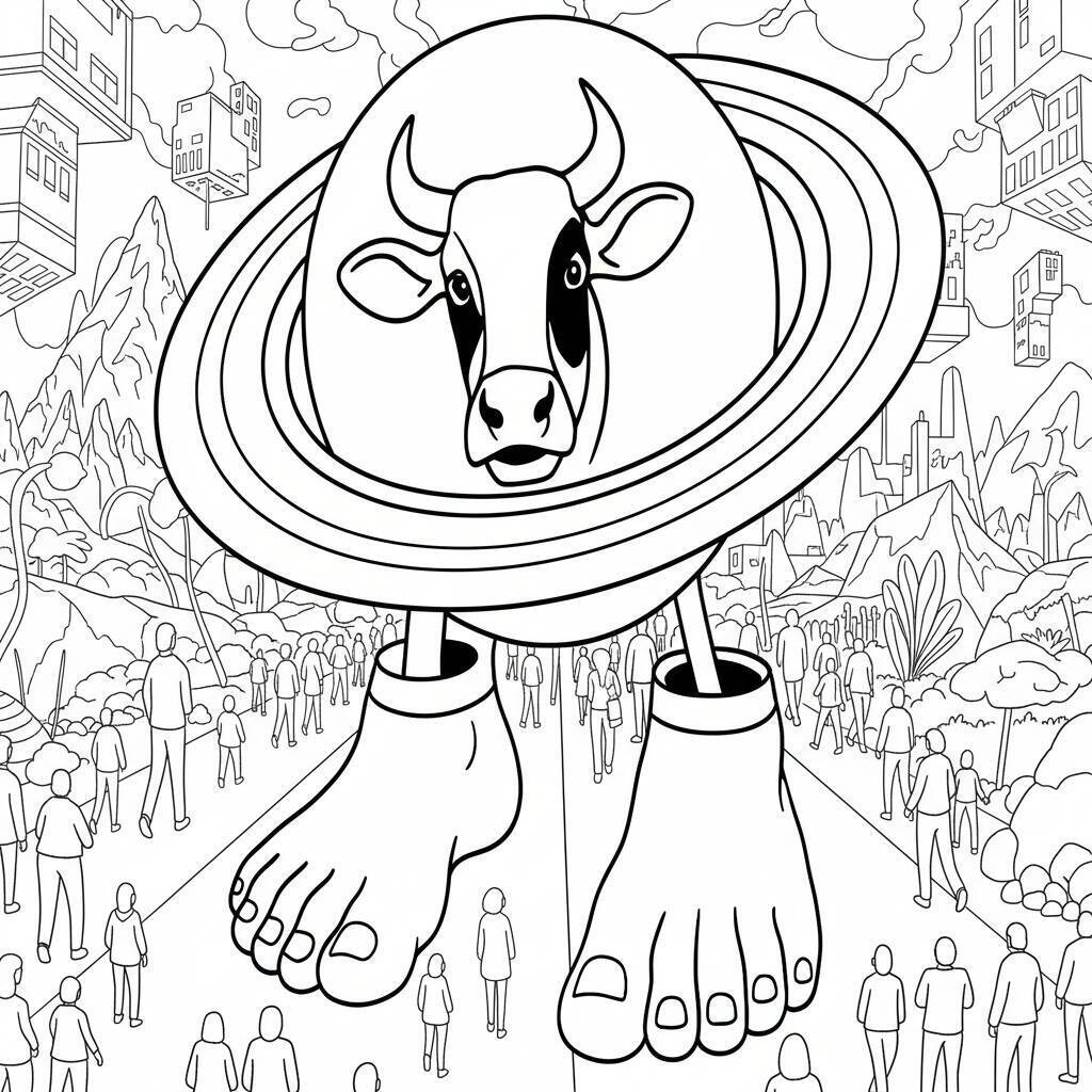 Desenho do Italian Brainrot para colorir