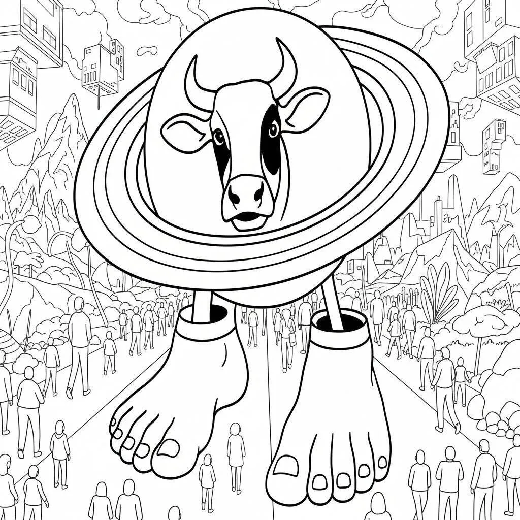 Desenho do Italian Brainrot para colorir