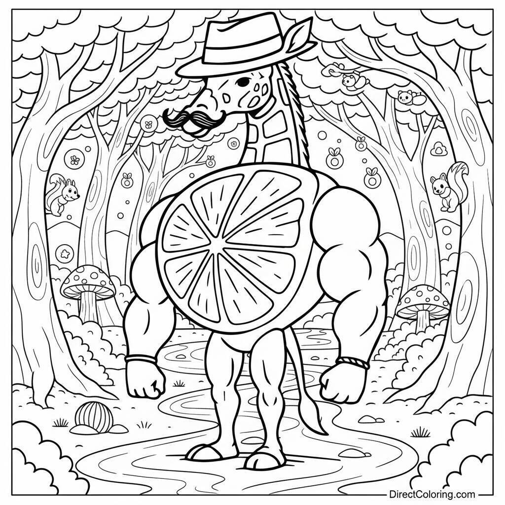Desenho do Italian Brainrot para colorir