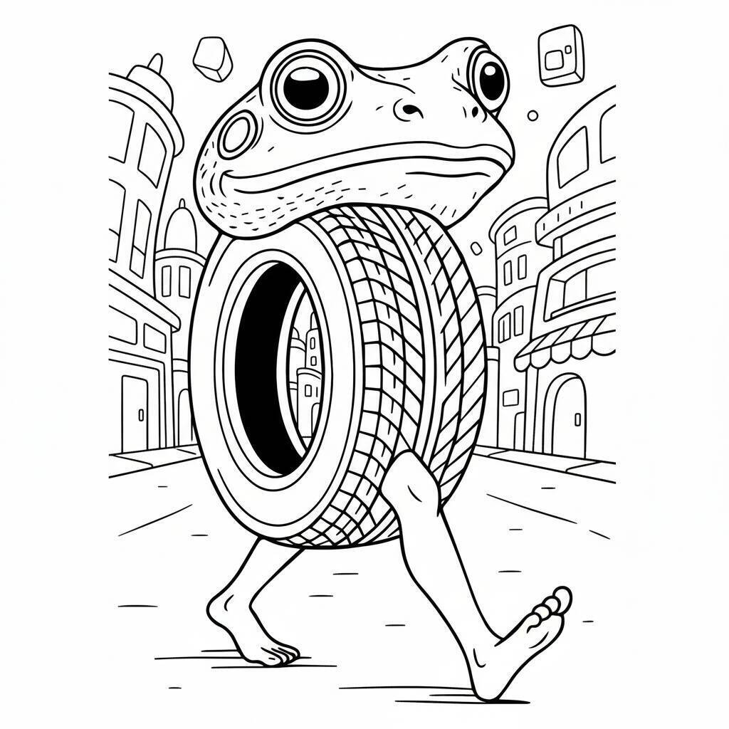 Desenho do Italian Brainrot para colorir