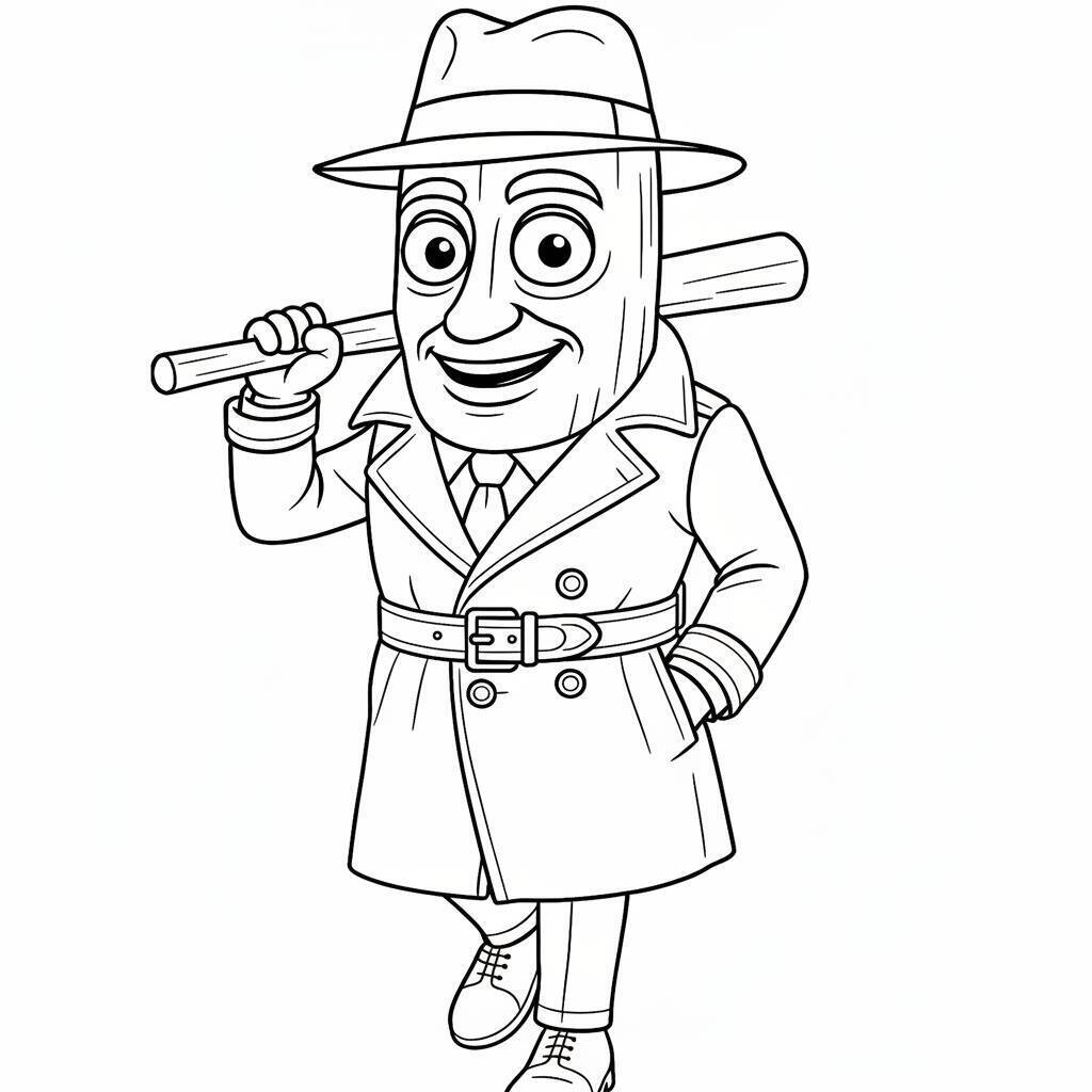 Desenho do Italian Brainrot para colorir