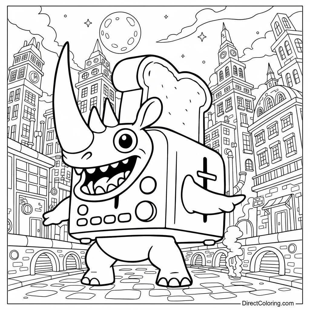 Desenho do Italian Brainrot para colorir