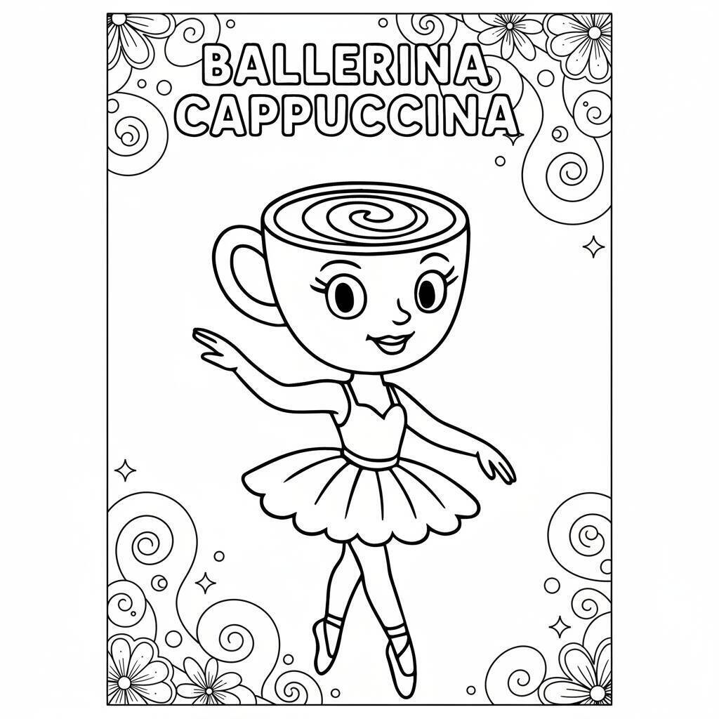 Desenho do Italian Brainrot para colorir