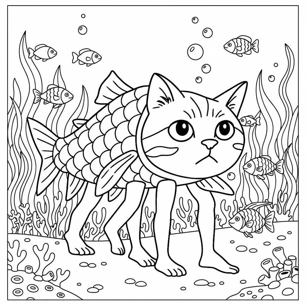 Desenho do Italian Brainrot para colorir