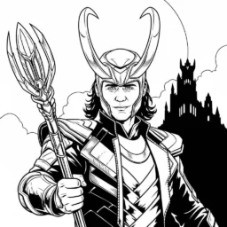 Loki Avengers Coloring Page