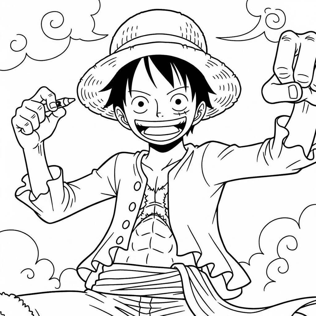 Coloriage Luffy
