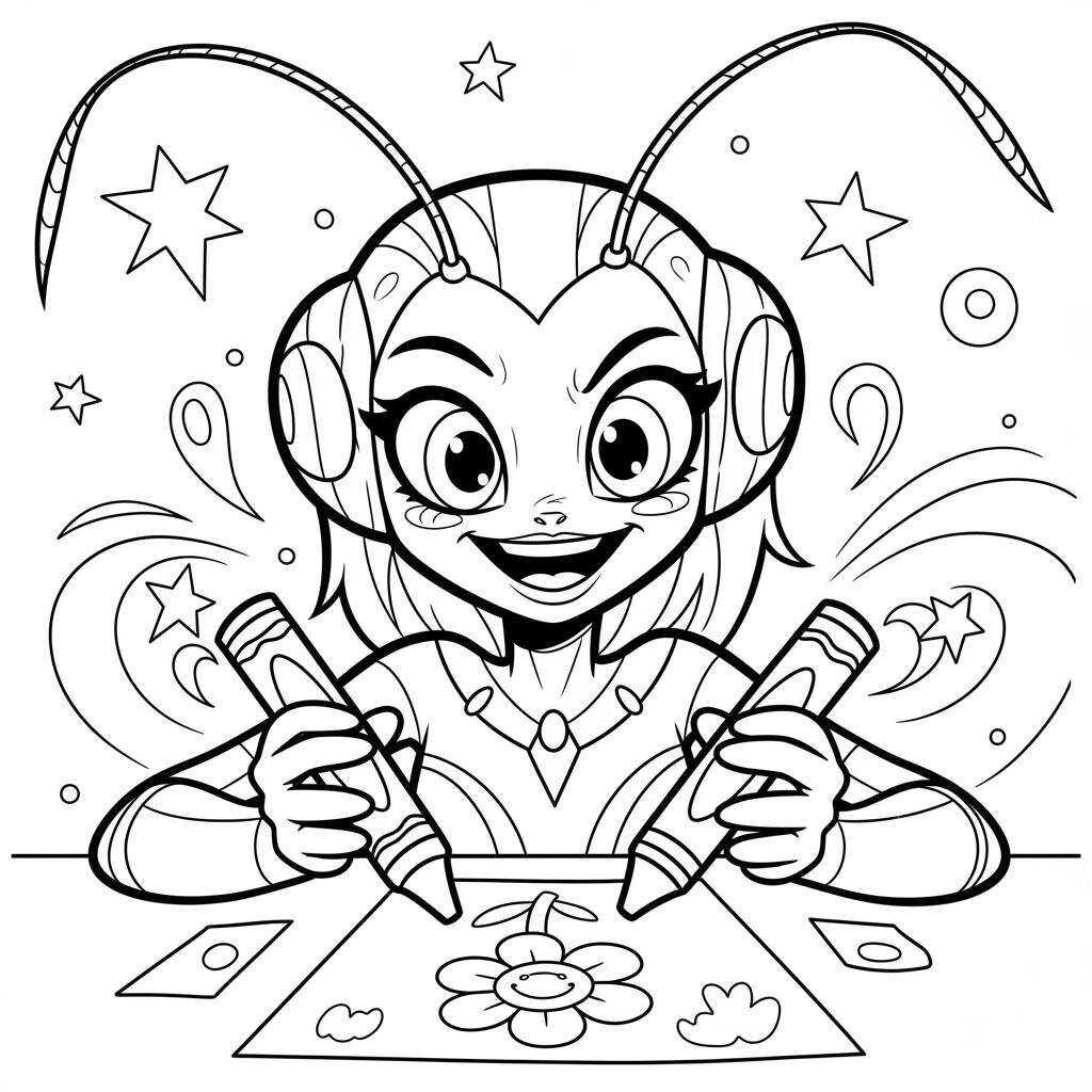 Desenho do Mantis Vingadores para Colorir