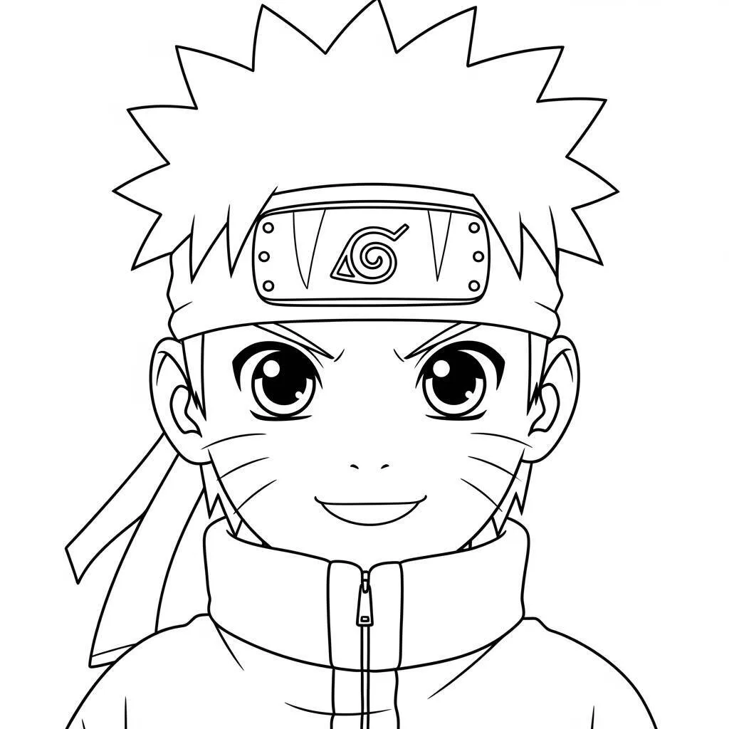 Desenho do Naruto em Estilo Kawaii para Colorir