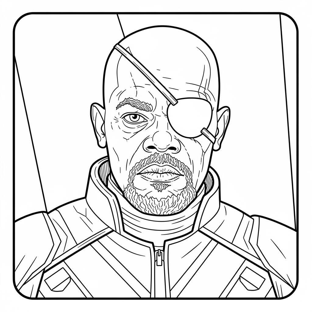 Desenho do Nick Fury Vingadores para Colorir